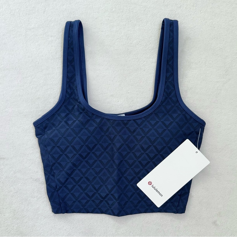 NWT Lululemon Textured Mesh Tennis Tank (B/C Cup) – Club Blue/Club Blue – XS